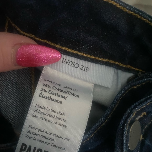 Gently used Paige Indigio Zip Jeans/ 28 - Picture 12 of 14